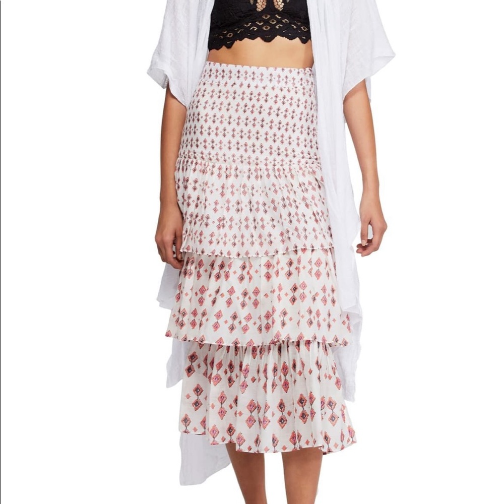NWOT- free people ruffled skirt